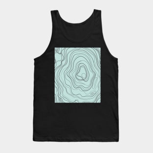 Blue Abstract Topography  Aesthetic  Pattern Tank Top